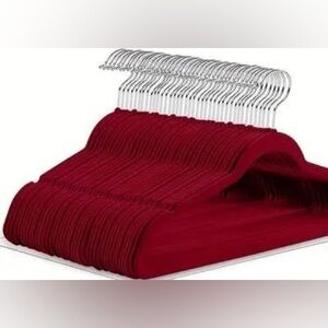 20 Red Velvet Hangers Set